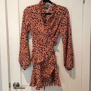 Leopard print wrap dress